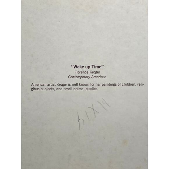 Vintage Florence Kroger Litho Print 11x14" Wake Up Time Baby Nursery Unisex - Picture 8 of 8